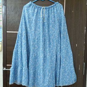 Floral Blue Skirt
