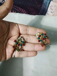 Gold Tone Pendant &amp; Earring Set