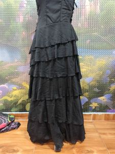 Black Tiered Gothic Sleeveless dress