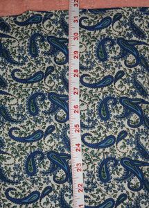 Blue &amp; white Paisley Print Kurta