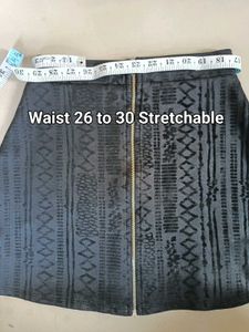 Short Skirt Stretchy Size Fit For Waist 26 To 33