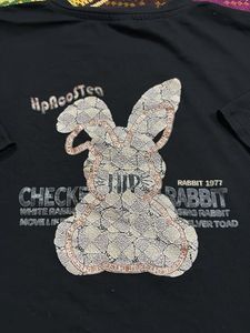 Black Rabbit Graphic Printed Oversized T-Shirt | C