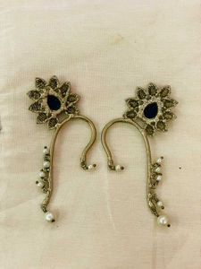 Elegant Pearl &amp; Stone Ear Cuffs