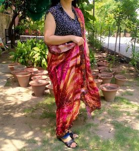 vibrant satin dupatta