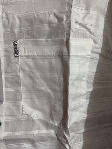 White Striped Casual Shirt