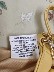 Quilted Yellow Sling Bag