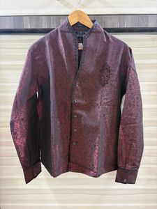 Stylish Maroon Brocade Kurta style shirt