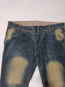 Men's Distressed Blue Jeans