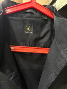 Classic Navy Band Collar Shirt
