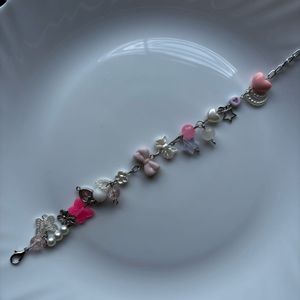 pink charm bracelet