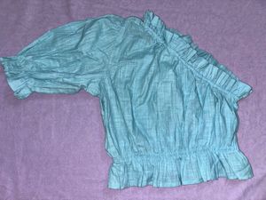 Ruffled Off-Shoulder Blouse.