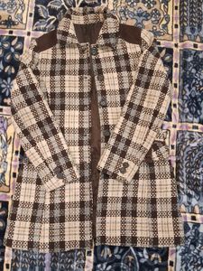 Stylish Plaid Overcoat
