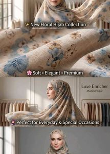 Floral Print  Scarf tussle fabric