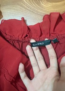 Chic Red Ruffle Dress