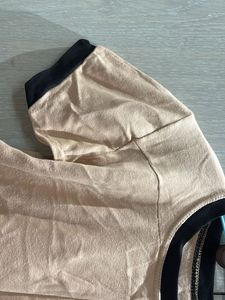 Cute Beige T-Shirt with Black Trim