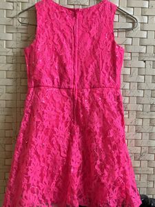 A KIDS Fusia Pink Lace Dress From Mace