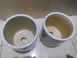White Ceramic Pots