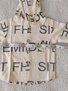 Stylish Boys' Graphic Print Hooded Shirt