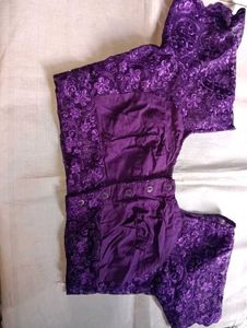 Purple Embroidered Blouse