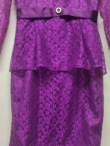 Purple Lace Formal Dress