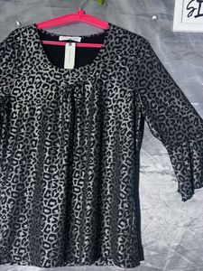 Chic Leopard Print Bell Sleeve Top