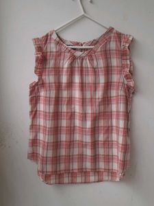 Aesthetic women pink checkTop