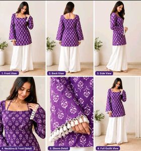 Stylish Purple Printed Kurta