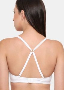 White padded Bra with Strappy Back