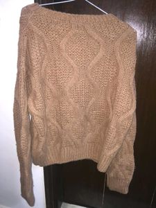 Knitted Brown Oversized Sweater