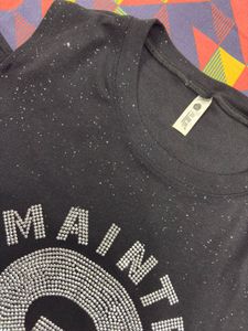 Sparkly Cold Shoulder Top