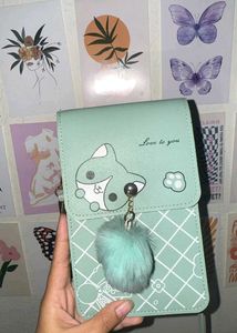 Cute Mint Green Cartoon Crossbody Bag