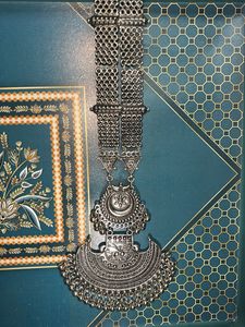Bohemian Oxidized Silver Necklace Set