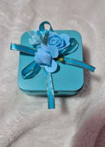 Decorative Blue Gift Box with cute miniature
