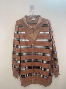 Striped Cardigan Sweater