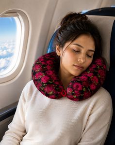 Floral Neck Pillow for Travel Comfort