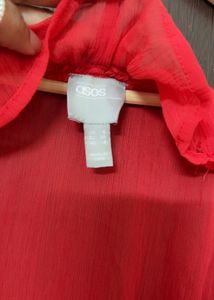 Red Flowy Dress