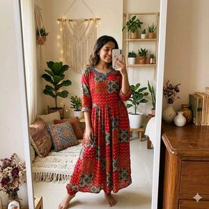 Bohemian Patchwork Maxi Kurta