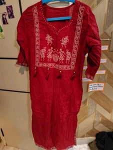 Red cotton suit