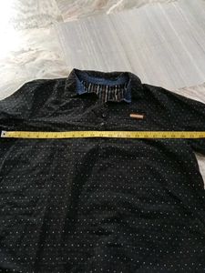 Stylish Black Dotted Long Sleeve Top