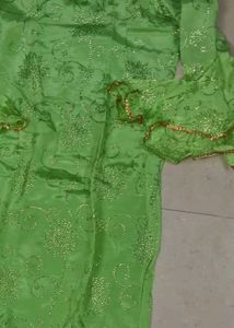 Vibrant Green Kurta Set with Garara