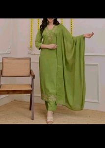 Elegant Green Kurta Set with Dupatta