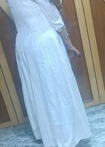 Floor Length White Suit