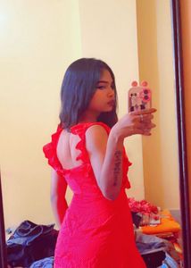Chic Red Polka Dot Ruffle Dress