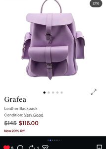 GrafeaStylish Lavender Leather Backpack