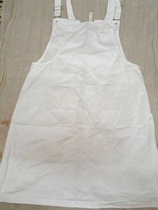 Cute White Pinafore Dress with Sequins