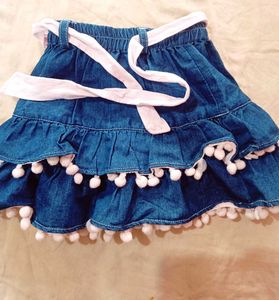 Denim Skirt &amp; T-shirt Set