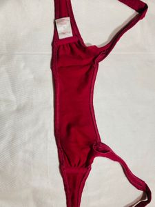 Red unique Bra