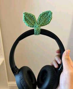 Crocheted Leaf Headband Charm