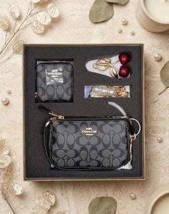 Coach Monogram Clutch &amp; Small Wallet Set