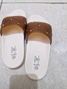 Stylish Brown Slides ( Brand New )